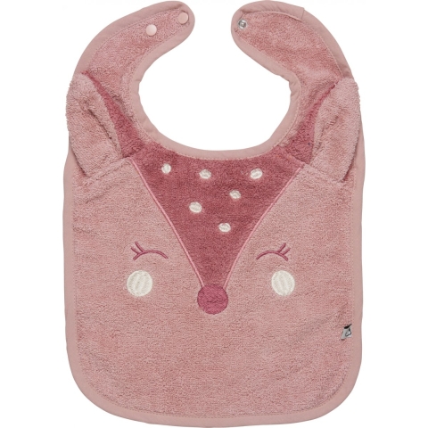 Pippi Slabbetjes - Badstof - Misty Rose m. Vos - Pippi Baby - OneSize - Slabbetjes