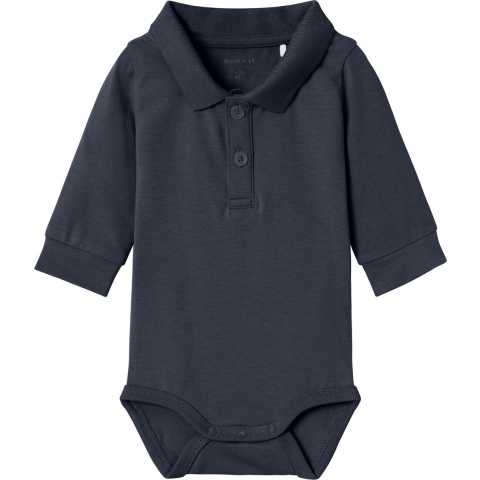 Name It Pololichaam L/æ - NbmHolger - Noos - Dark Sapphire - Name It - 62 - Romper L/S