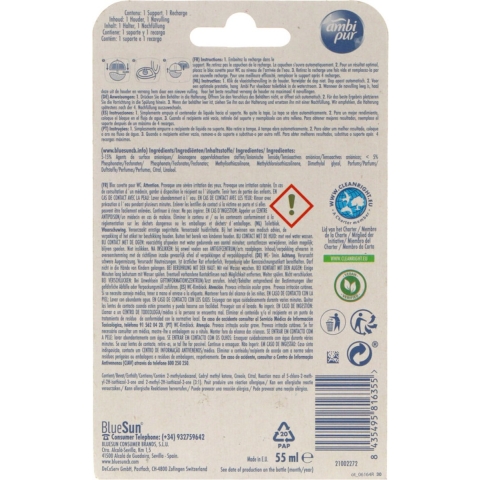 12x Ambi Pur Toiletblok Starterkit 5in1 Fresh Water&Mint