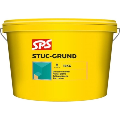 SPS Stuc-Grund Voorstrijk Voor Sierpleister - Geel - 5kg