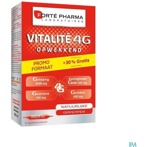 Forté Pharma Vitalité 4G Opwekkend | 30 ampullen PROMO