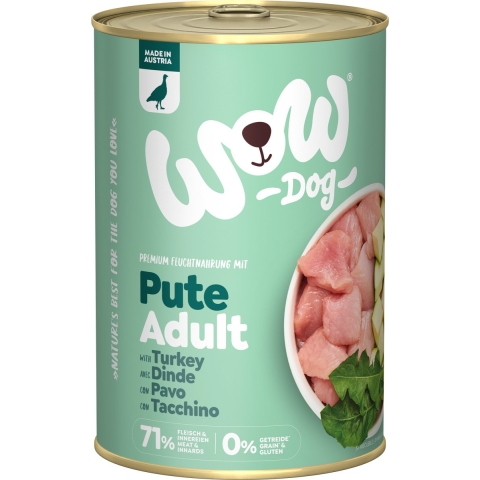 WOW Graanvrij natvoer Adult Kalkoen 6 x 400 gram