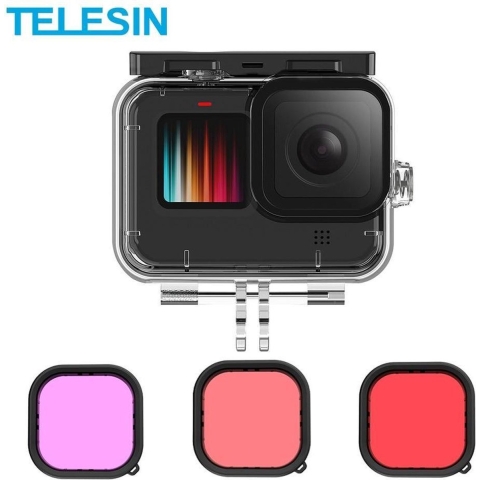 Telesin Waterproof Case + Duikfilter-Set - GoPro 12/11/10/9