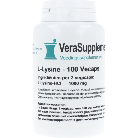 VeraSupplements L-Lysine 500mg Capsules