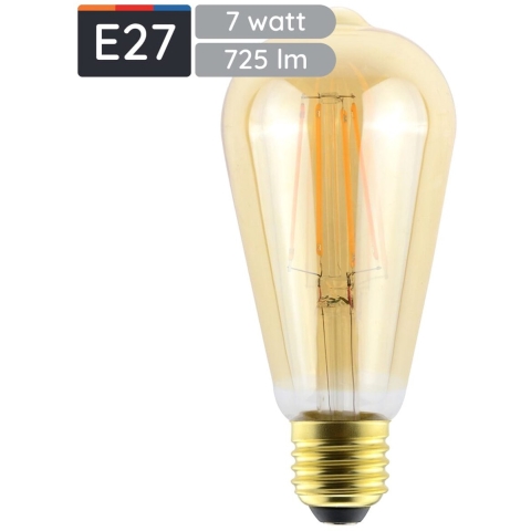 Avide LED Filament Globe dimbaar Amber