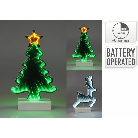 Infinity lights led 27cm everlands kunstkerstboom/hert