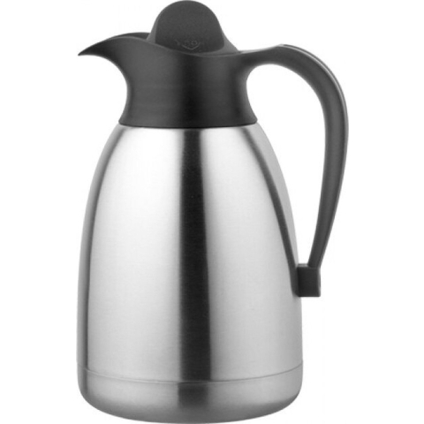 Isoleerkan RVS zwarte schroefdop 1,5L