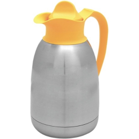 Isoleerkan RVS met gele schroefdop 1,5L