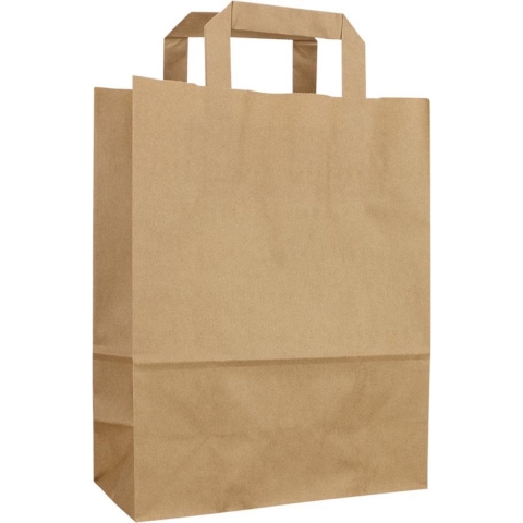 Papieren draagtas bruin 32x16x43cm 50st