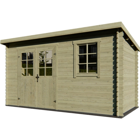 Blokhut Amira 380x175 Olijfgroen Geimpregneerd - Outdoor life