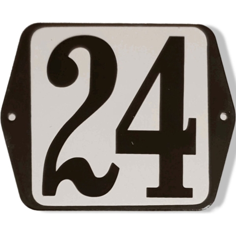 Huisnummer standaard nummer 24 - Warentuin mix