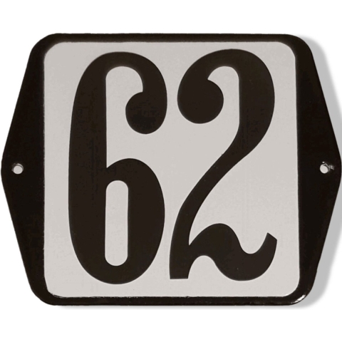 Huisnummer standaard nummer 62 - Warentuin mix