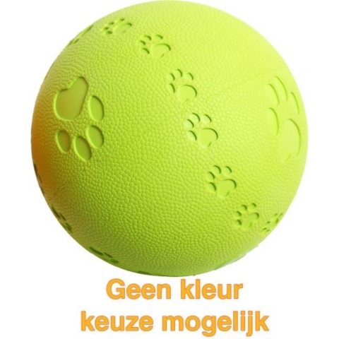 Rubberen bal pawprint met geluid 11 cm - Gebr de boon