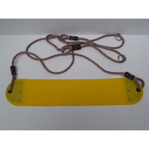Schommelzitje flexibel 640x140x8 mm pp-touw geel - Hermic