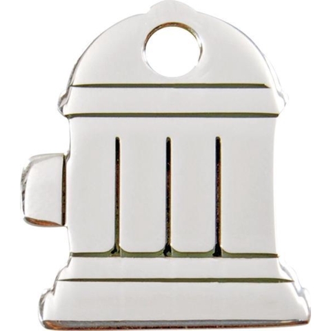 Fire Hydrant roestvrijstalen dierenpenning small/klein 1,74 cm x 2 cm - Reddingo