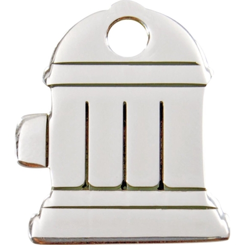 Fire Hydrant roestvrijstalen dierenpenning large/groot 3,34 cm x 3,83 cm - Reddingo