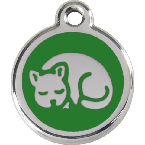 Kitten Green roestvrijstalen kattenpenning small/klein dia. 2 cm - Reddingo