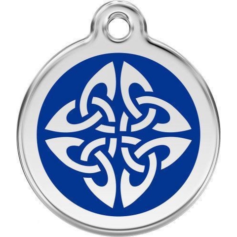 Tribal Arrows Navy roestvrijstalen hondenpenning small/klein dia. 2 cm - Reddingo