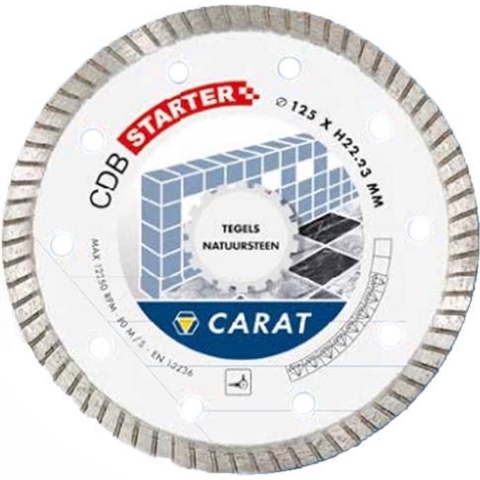 Carat CDBS125300 Diamantzaagblad Voor Droogzagen - 125x22,23mm - Tegels/Natuursteen