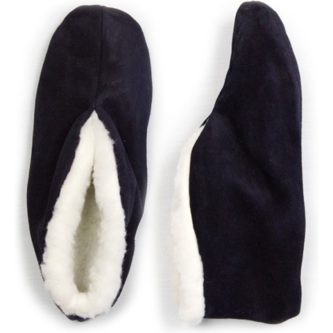 Bernardino - Spaanse kinder sloffen - donkerblauw - Gevoerd - Suede/wol - De enige echte 33 -