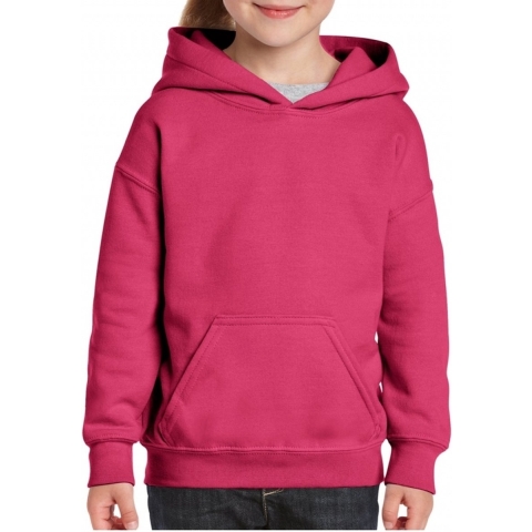 Gildan sweater met capuchon - roze - voor kinderen - kinderkleding M (140-152) -