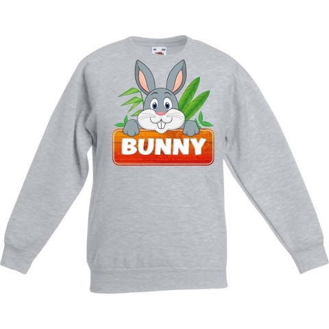 Sweater grijs voor kinderen met Bunny het konijn 3-4 jaar (98/104) -