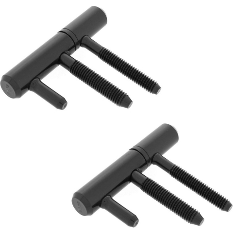 4x stuks inboorpaumelles / insteekpaumelles staal zwart 1,4 cm -