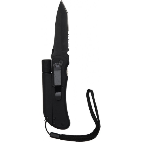 Fosco Survivalmes - voorzien van vuursteen en zaklamp - zakmes - 19 cm -