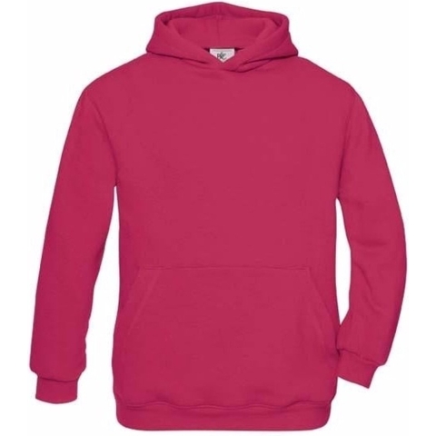 Fuchsia katoenmix sweater met capuchon voor meisjes 12-13 jaar (152/164) -