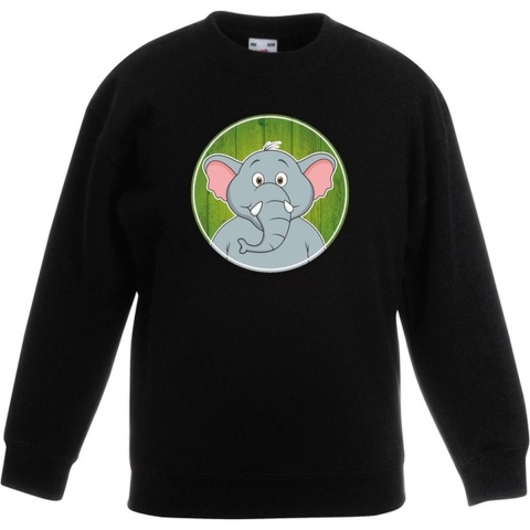 Sweater olifant zwart kinderen 9-11 jaar (134/146) -