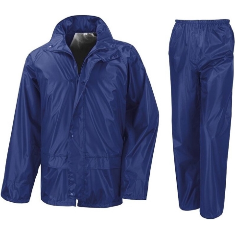 Regenpak winddicht kobalt blauw voor meisjes XL (152-164) -