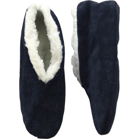 Bernardino - Spaanse kinder sloffen - donkerblauw - Gevoerd - Suede/wol - De enige echte 27 -