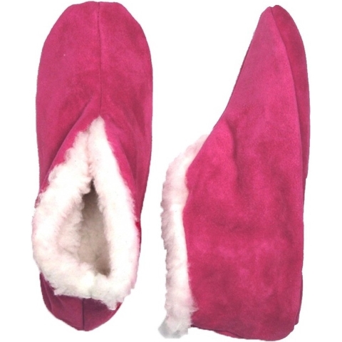 Bernardino - Spaanse kinder sloffen - roze - Gevoerd - Suede/wol - De enige echte 27 -