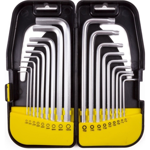 Benson Inbus- en Torx sleutelset - 18-delig - inbussleutels -