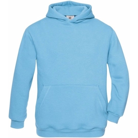 Lichtblauwe katoenmix sweater met capuchon jongens 5-6 jaar (110/116) -