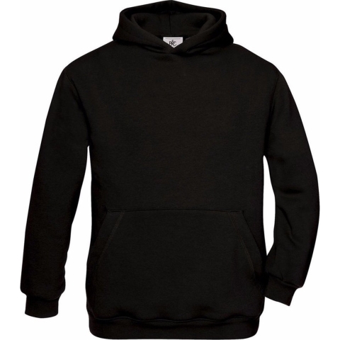 Zwarte katoenmix sweater met capuchon voor jongens 5-6 jaar (110/116) -