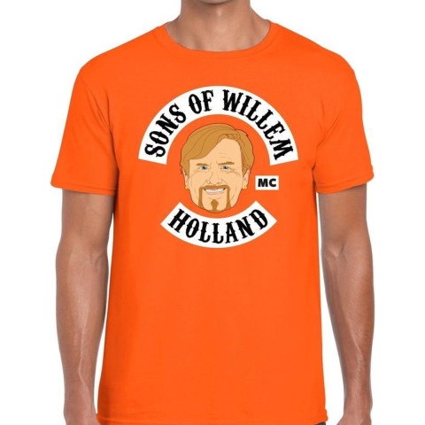 Oranje Sons of Willem t-shirt heren S -