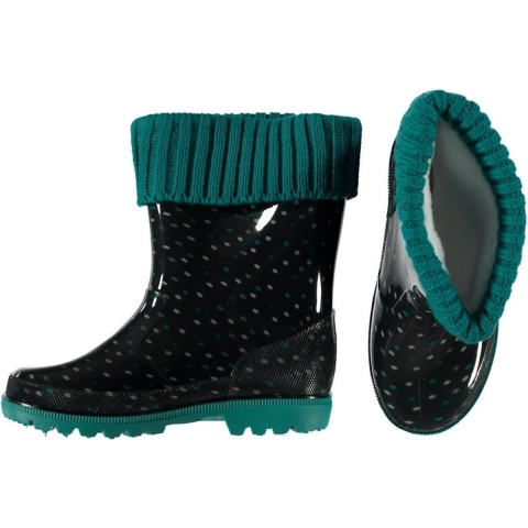 Blauwe kinder regenlaarzen met voering 34 -