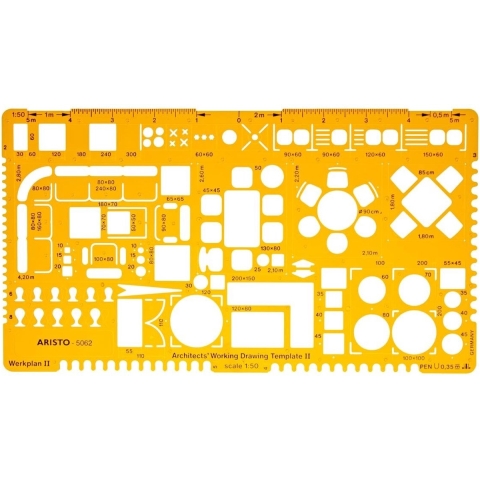 Aristo AR-5062 Architect-combisjabloon II 1 : 50