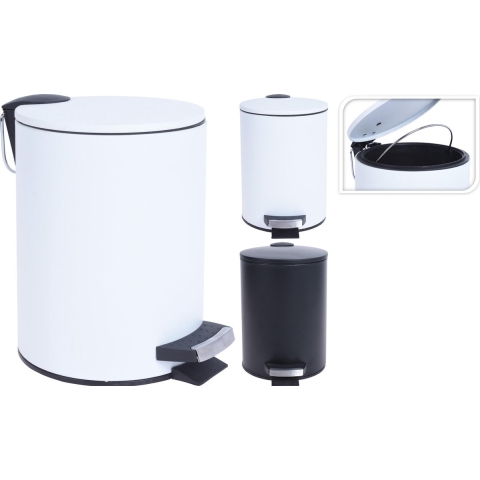 Pedaalemmer 3L Assorti Zwart/Wit