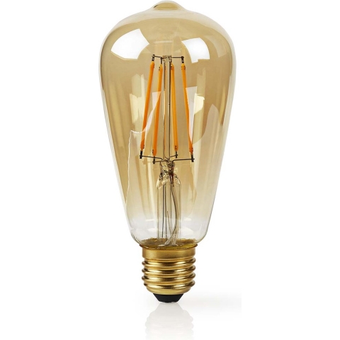 Nedis WIFILF10GDST64 Wi-fi Smart Led-lamp Met Filament E27 St64 5 W 500 Lm
