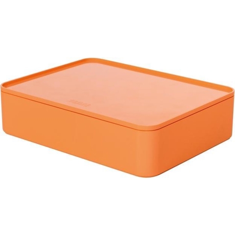 HAN HA-1110-81 Smart-organiser Allison Box Met Binnenschaal En Deksel Abrikoo Oranje, Stapelbaar