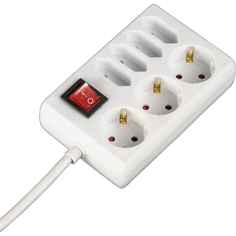 Hama Stekkerdoos 7-voudig Met Schakelaar 1.4m Wit