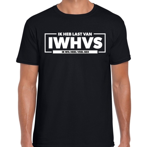 Foute party t-shirt voor heren - last van - zwart - carnaval/themafeest L -