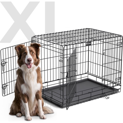 XL Hondenbench met Kussen– Inklapbaar&Stevig– Voor Grote Honden – JC Pets