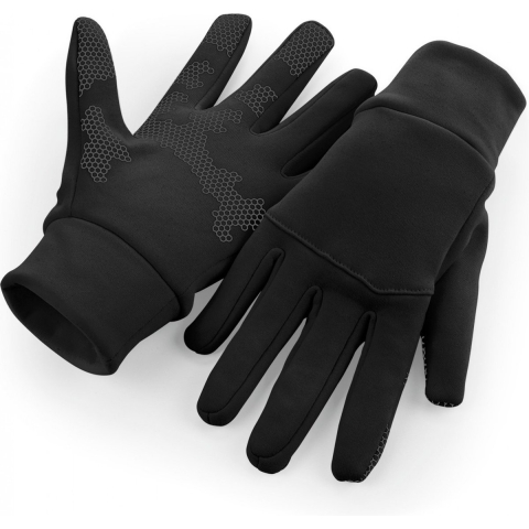Beechfield CB310 Softshell Sports Tech Gloves - Black - L/XL