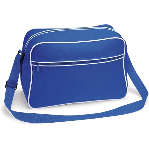 Atlantis BG14 Retro Shoulder Bag - Bright-Royal/White - 40 x 28 x 18 cm