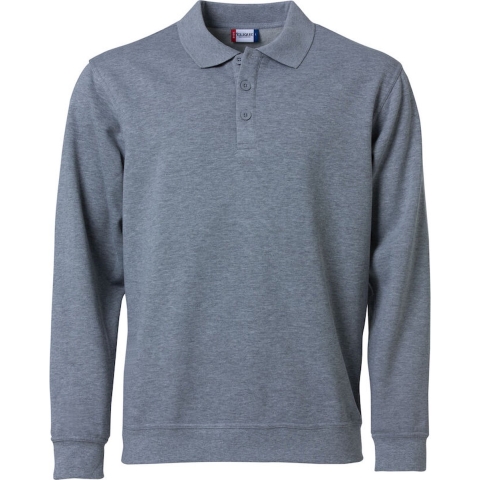 Clique 021032 Basic Polo Sweater - Grijsmelange - XS