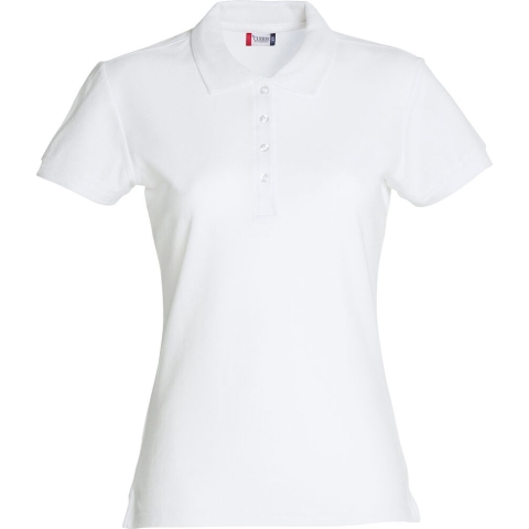 Clique 028231 Basic Polo Ladies - Wit - XL