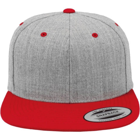 Flexfit FX6089MT Classic Snapback 2-Tone - Heather Grey/Red - One Size